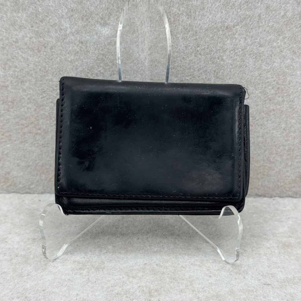 Wilsons Leather Bifold Wallet Black Minimalist Classic‎ Vintage Card Holder